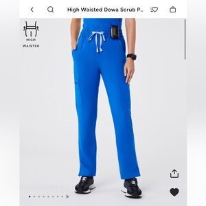Figs Women's Royal Blue Scrub Pants XS petite NWT